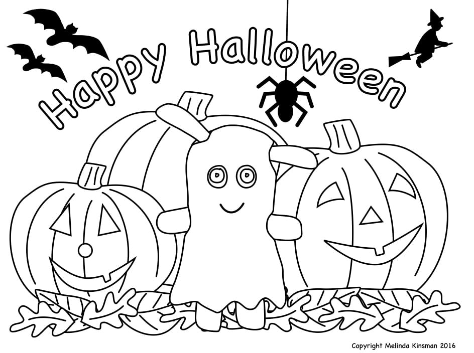 Spooky Colouring Pages - Children's Books by Melinda Kinsman